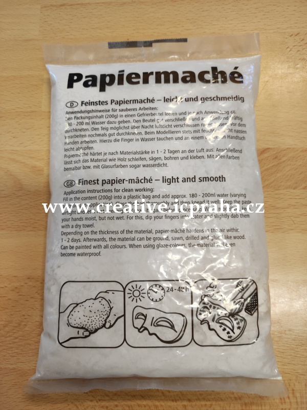 papírová hmota - Papiermache 200g